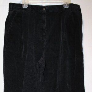 L.L. Bean Women's Black Corduroy Straight-Leg Pants